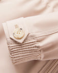 YAYING Cotton Wool Lapel Waist-Cinched Easy-Care Jacket