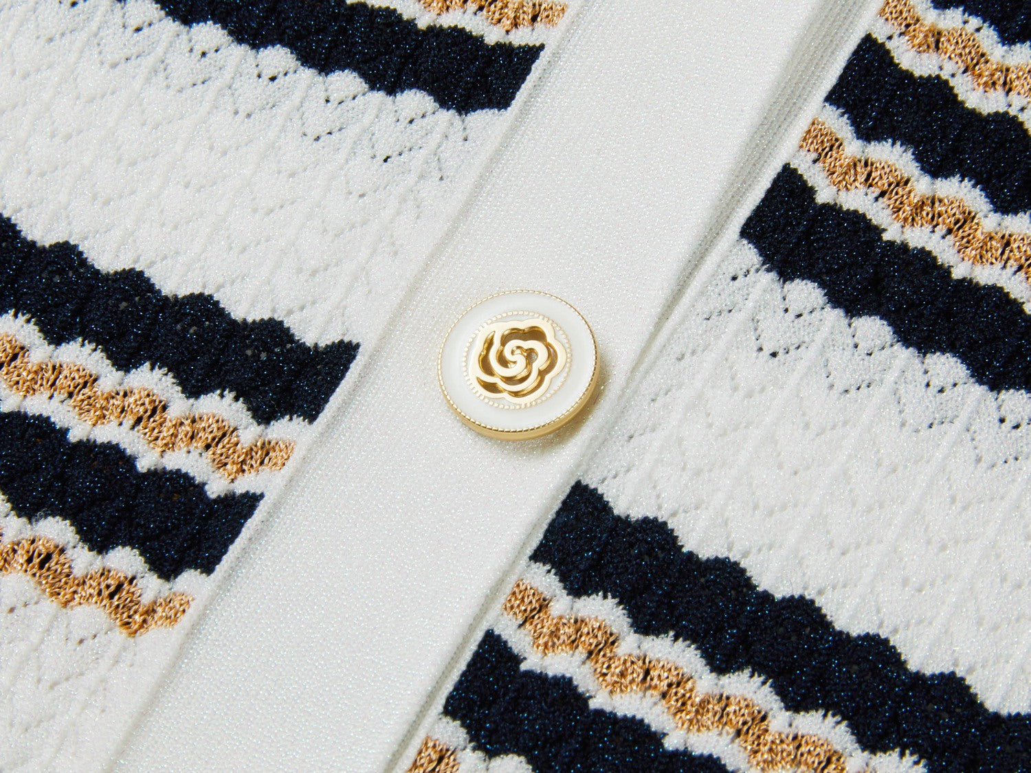 YAYING Silk-Viscose Striped Knit Cardigan