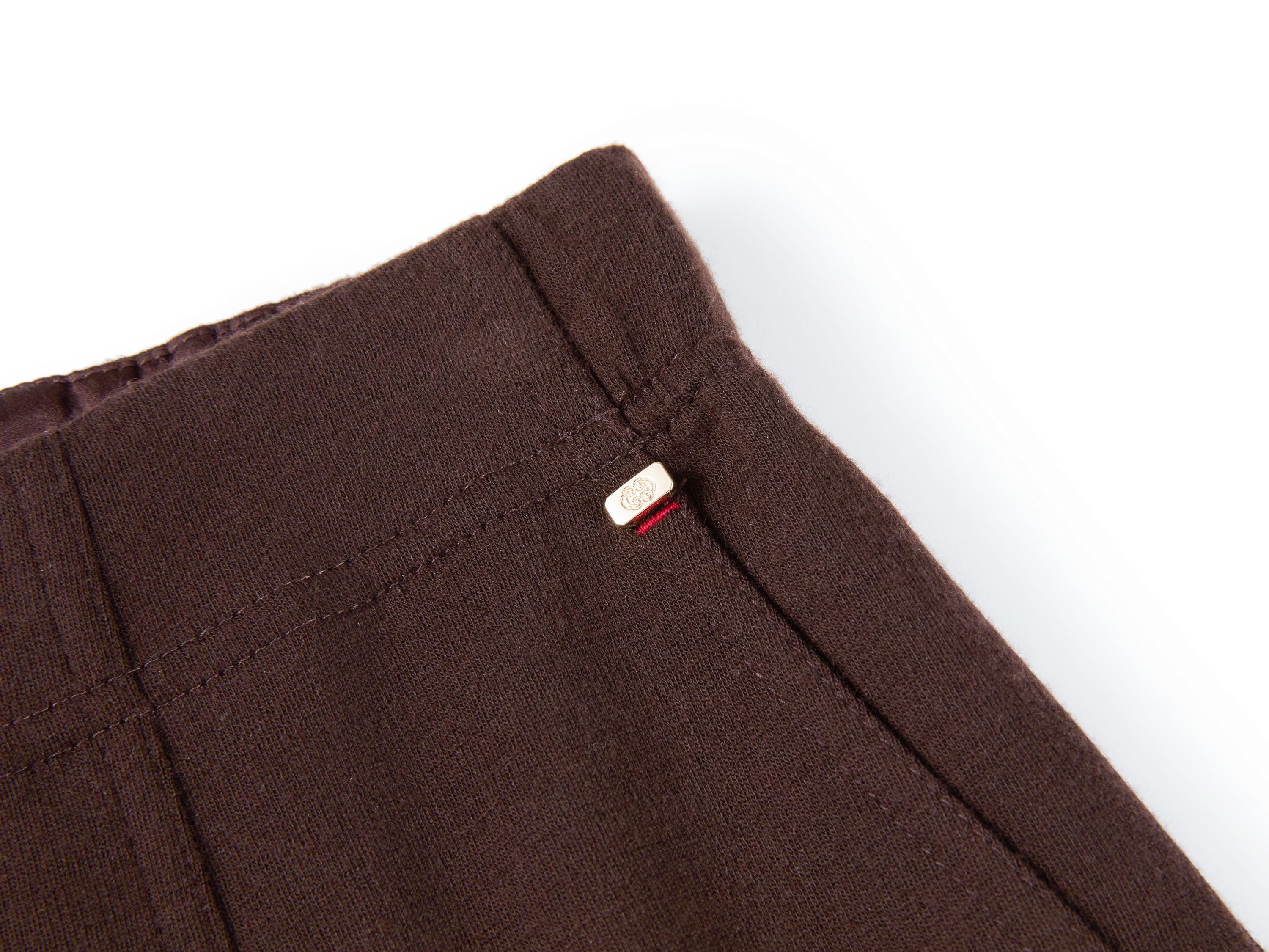 YAYING Golden Wool Straight-Leg Pants