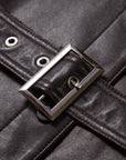 EP YAYING Sleek Modern Fitted Leather Jacket
