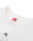 YAYING Chinese Style Panda Print Short Sleeve Silk Round Neck T-Shirt