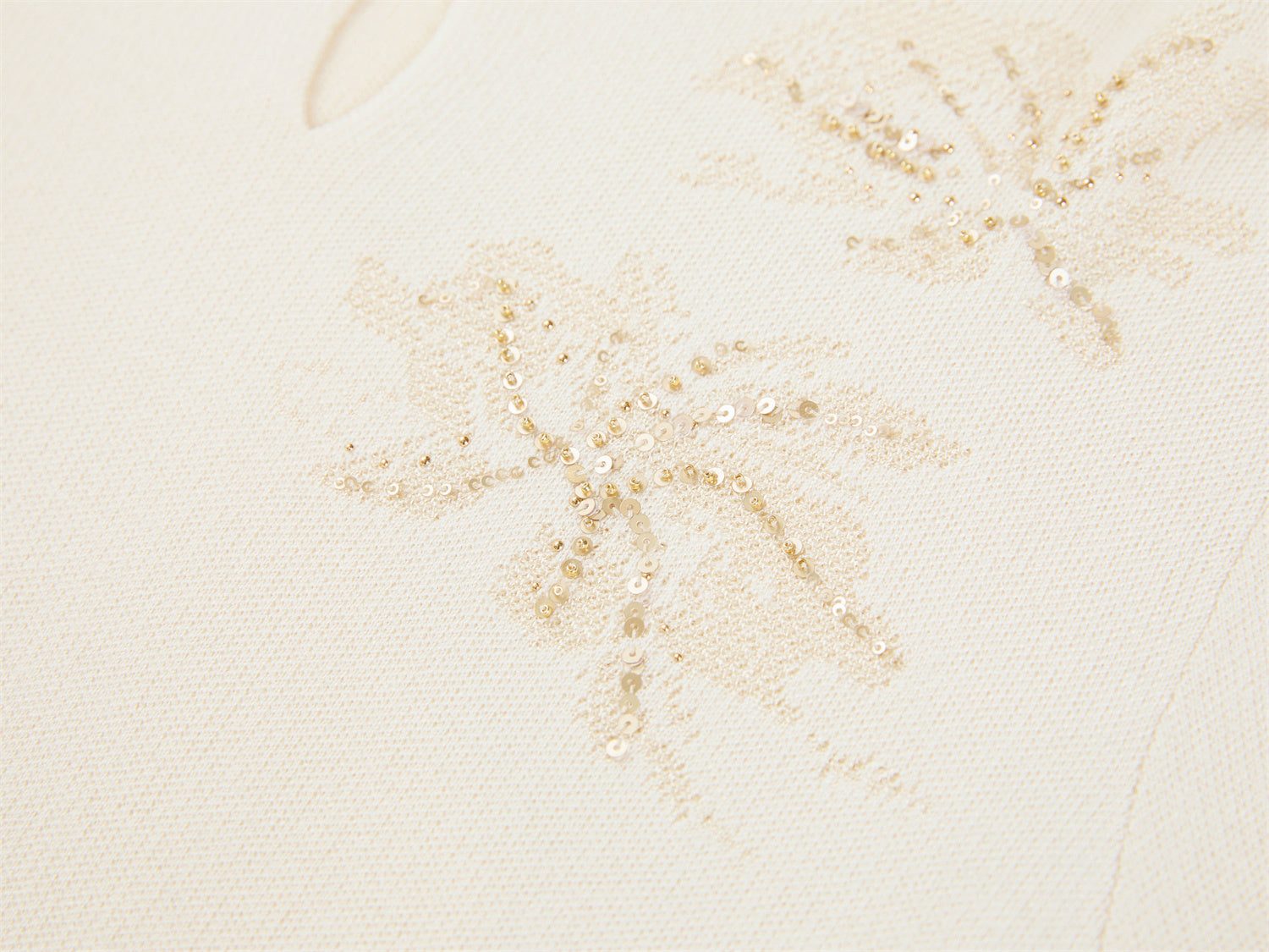 YAYING Floral Appliqu¨¦ Beaded Knit Sweater EPKPW9514AM