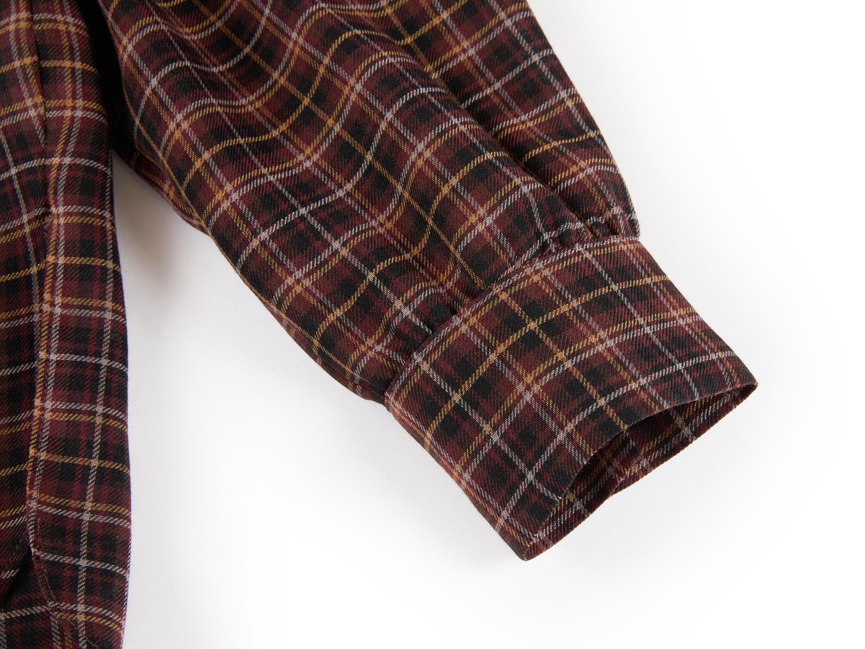 YAYING Plaid Wrap Bow-Collar Top