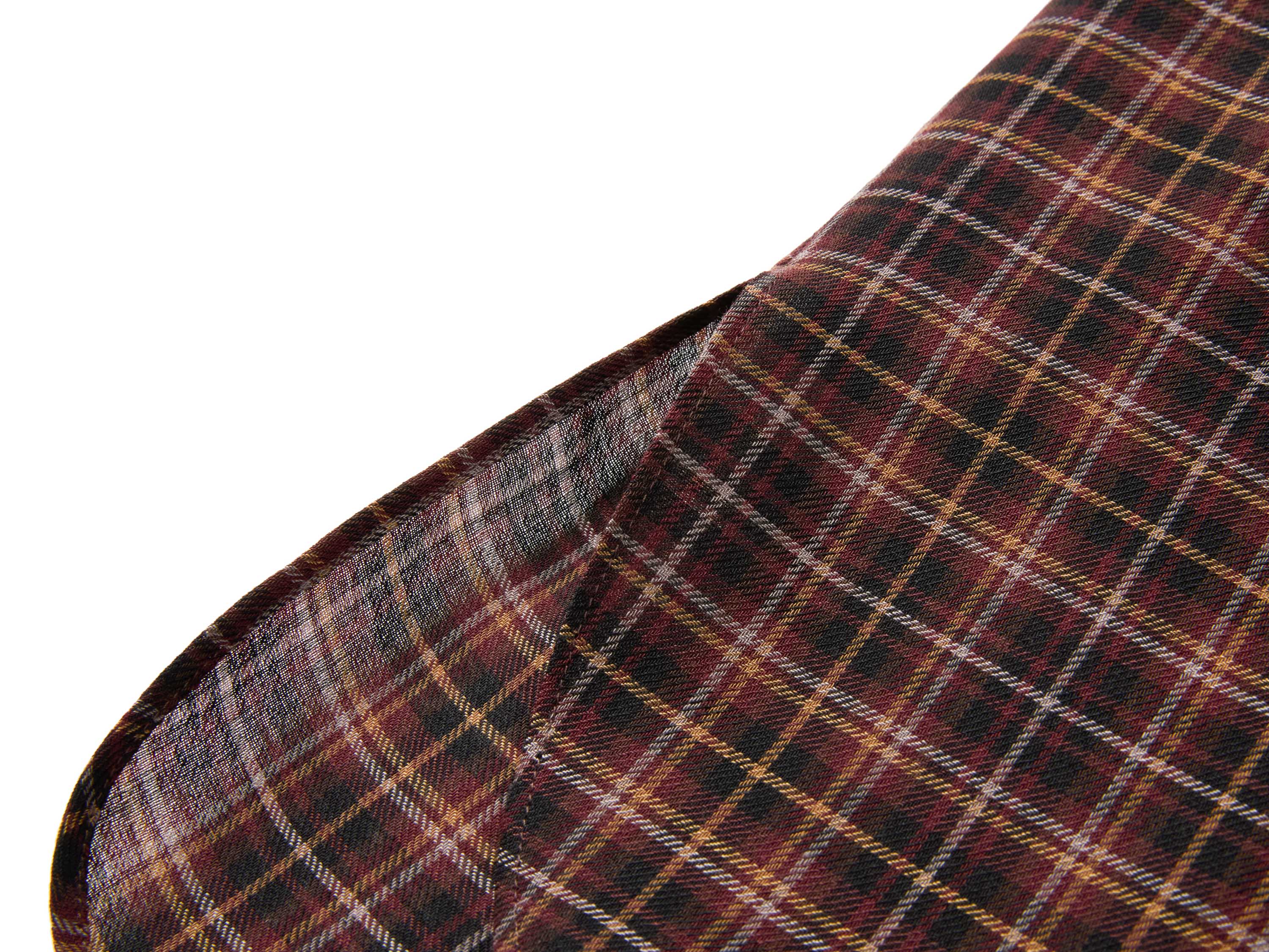 YAYING Plaid Wrap Bow-Collar Top