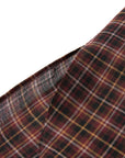 YAYING Plaid Wrap Bow-Collar Top