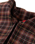 YAYING Plaid Wrap Bow-Collar Top