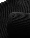 YAYING Silk Wool Ribbed Lace Trim Knit Top