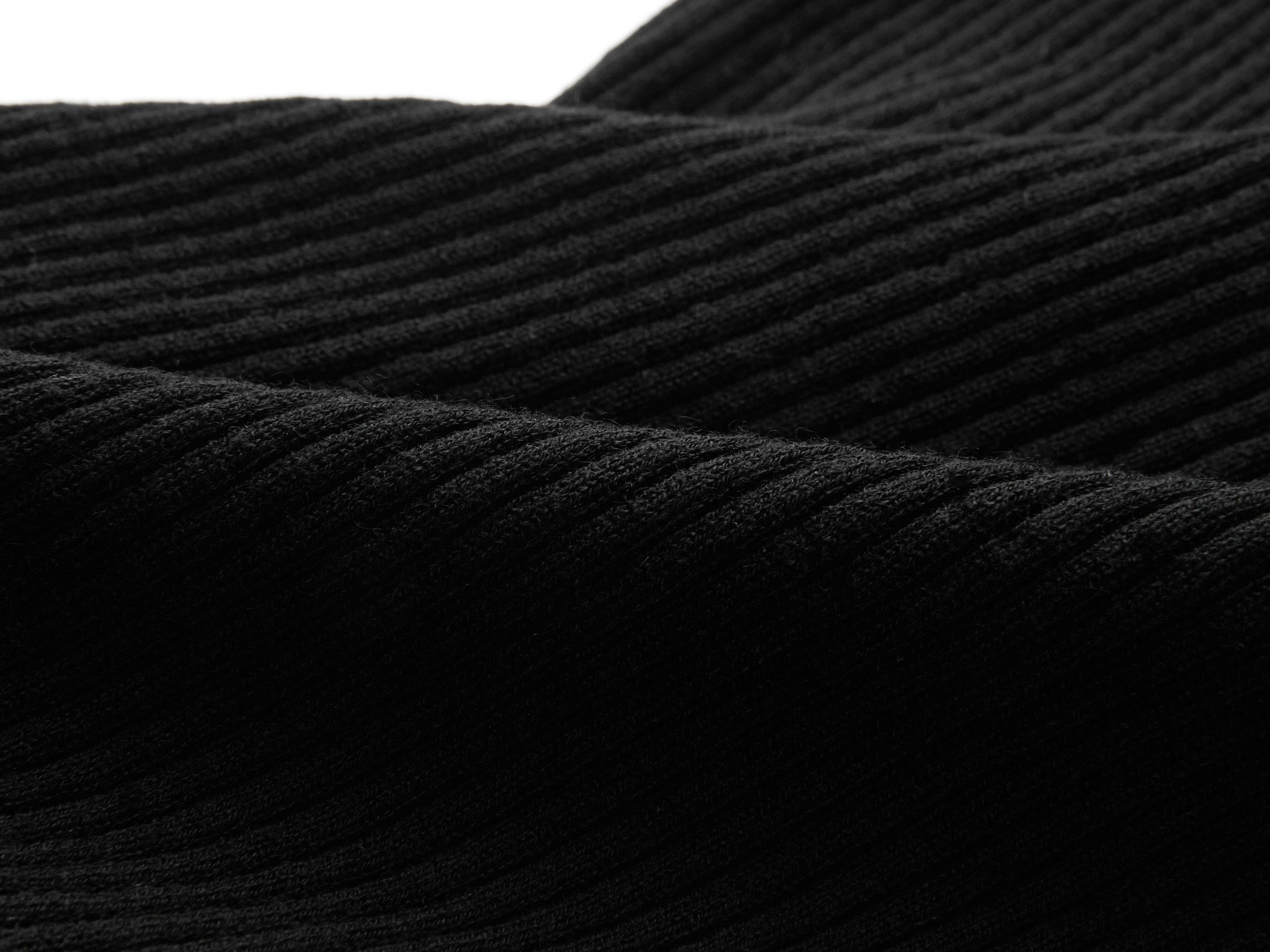 YAYING Silk Wool Ribbed Lace Trim Knit Top