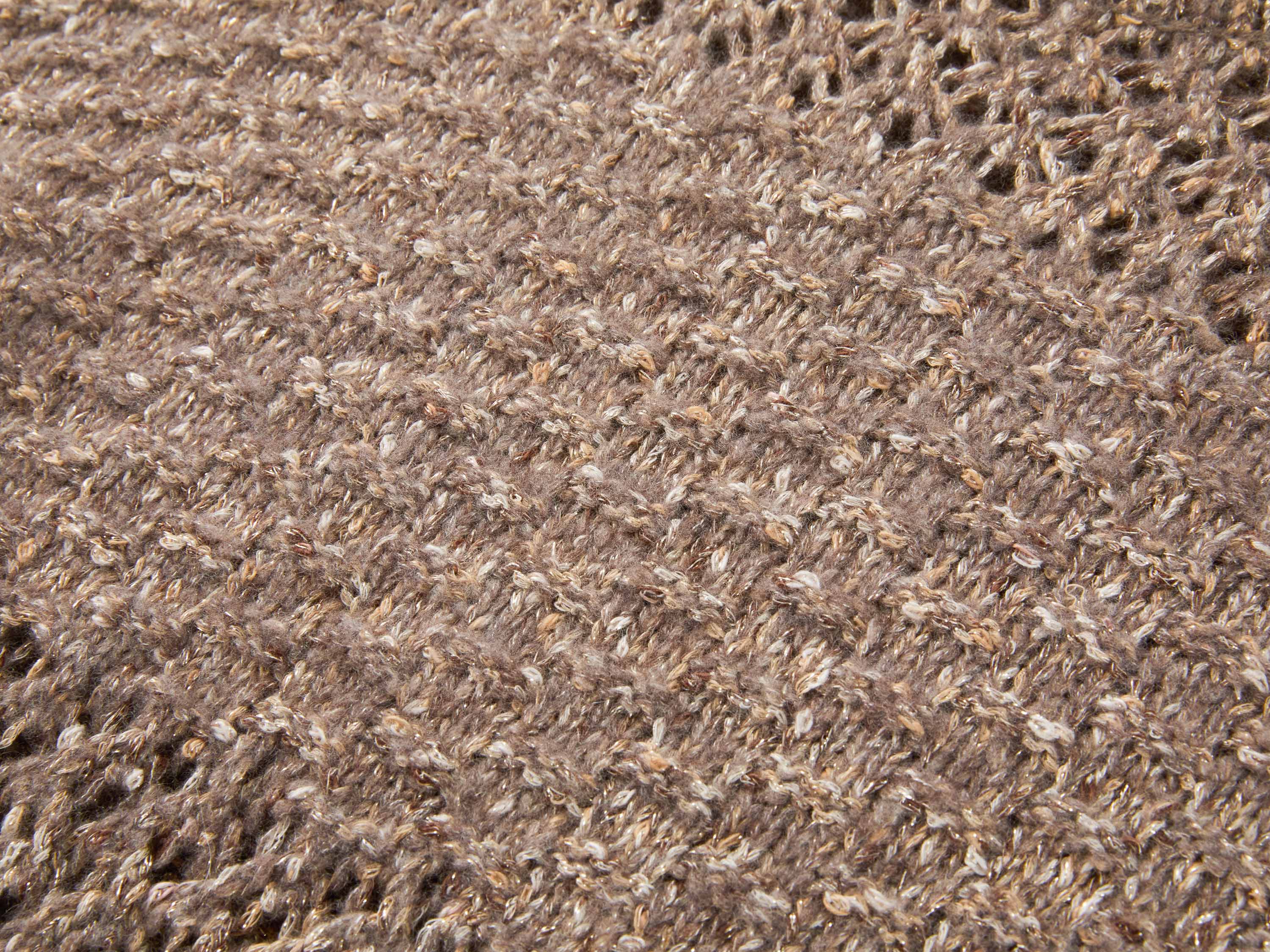YAYING Silk Cashmere Openwork Knit Cardigan