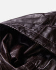 EP YAYING Glossy Sheepskin Hooded Jacket
