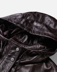 EP YAYING Glossy Sheepskin Hooded Jacket