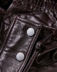 EP YAYING Glossy Sheepskin Hooded Jacket