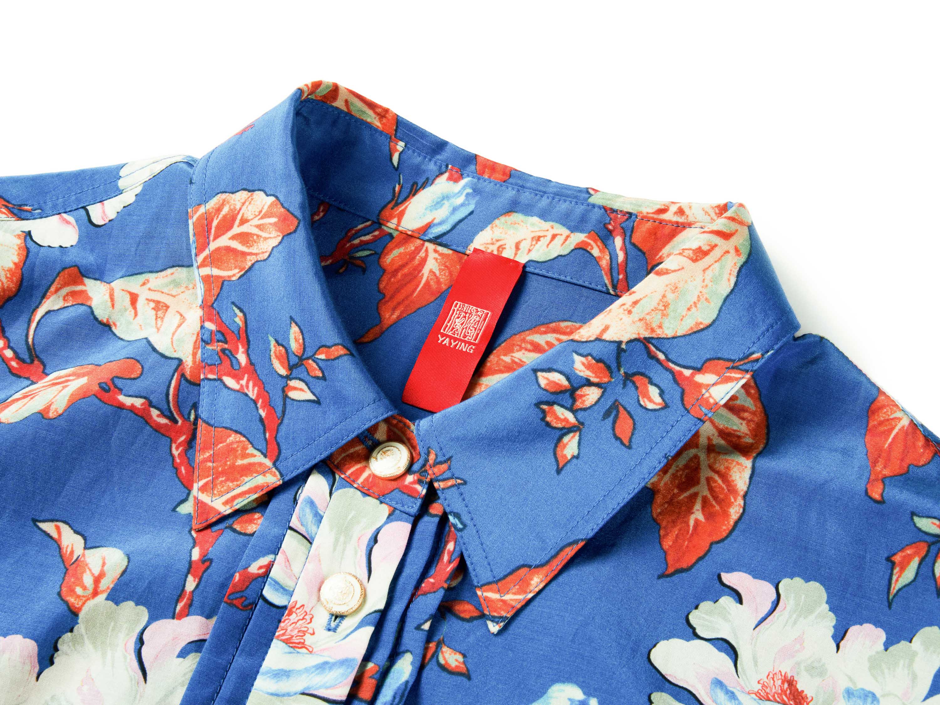 YAYING Blue Floral Shirt