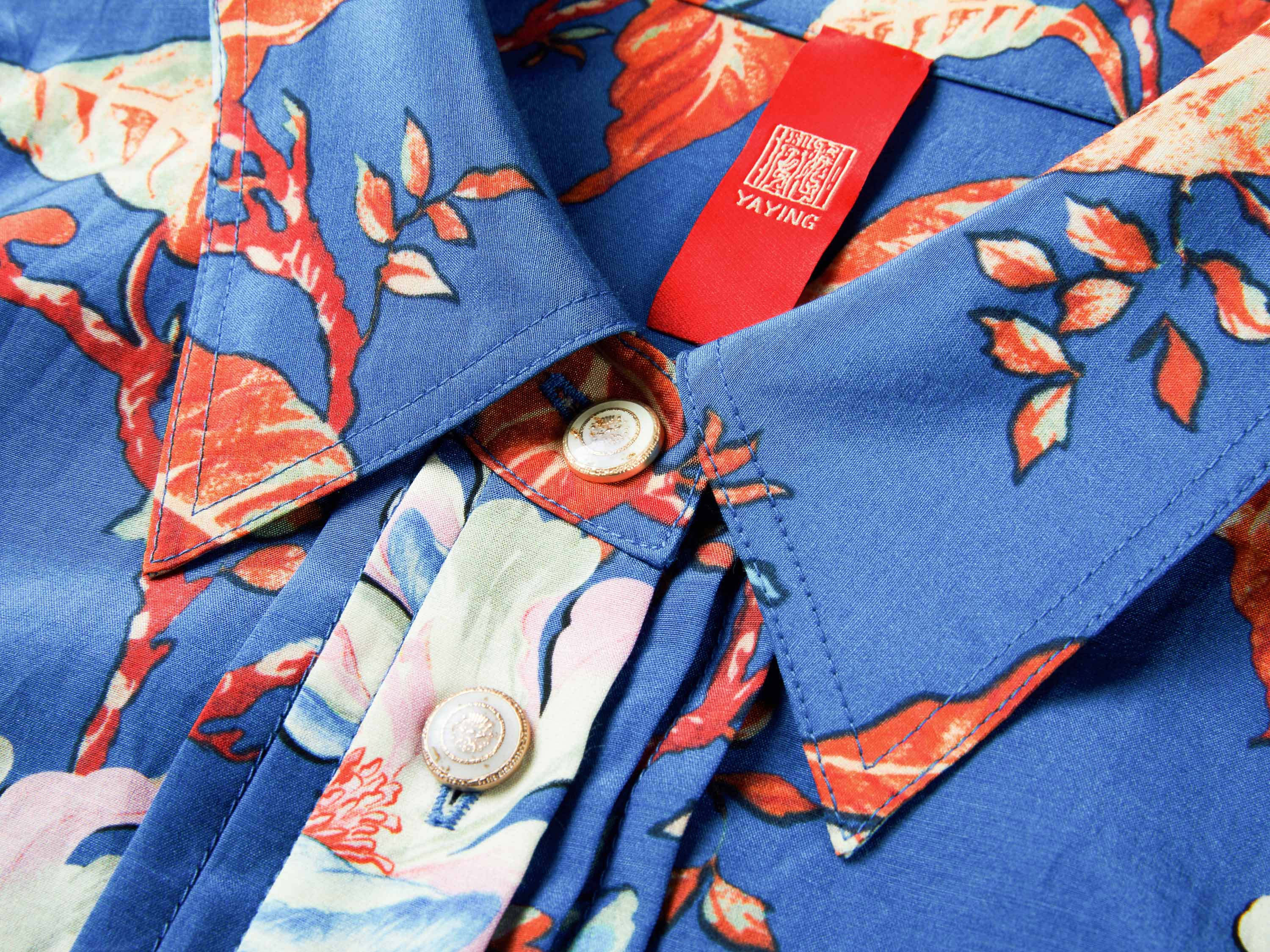 YAYING Blue Floral Shirt