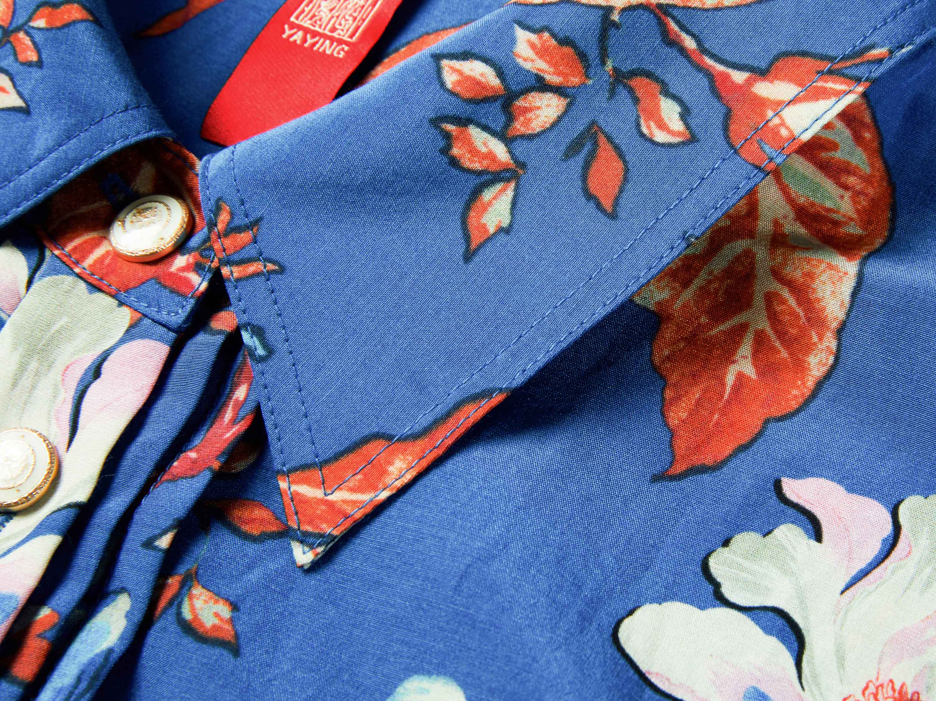 YAYING Blue Floral Shirt
