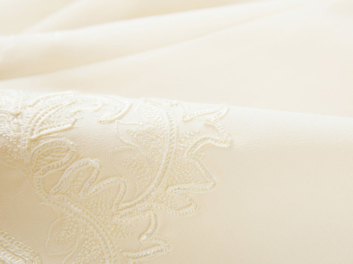 YAYING Wool-Silk Peony Embroidered Coat