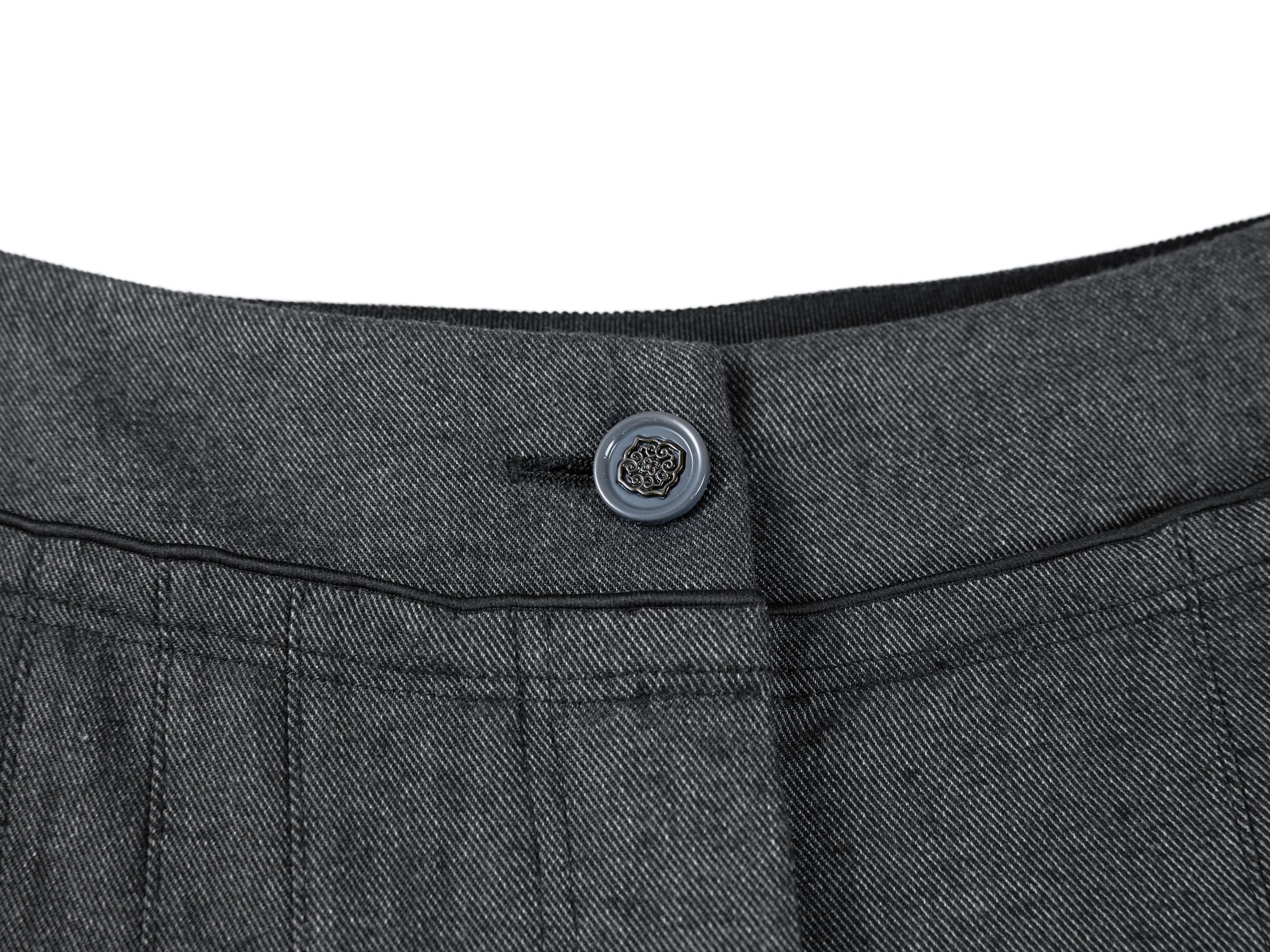 YAYING Twill Wool Straight-Leg Pants