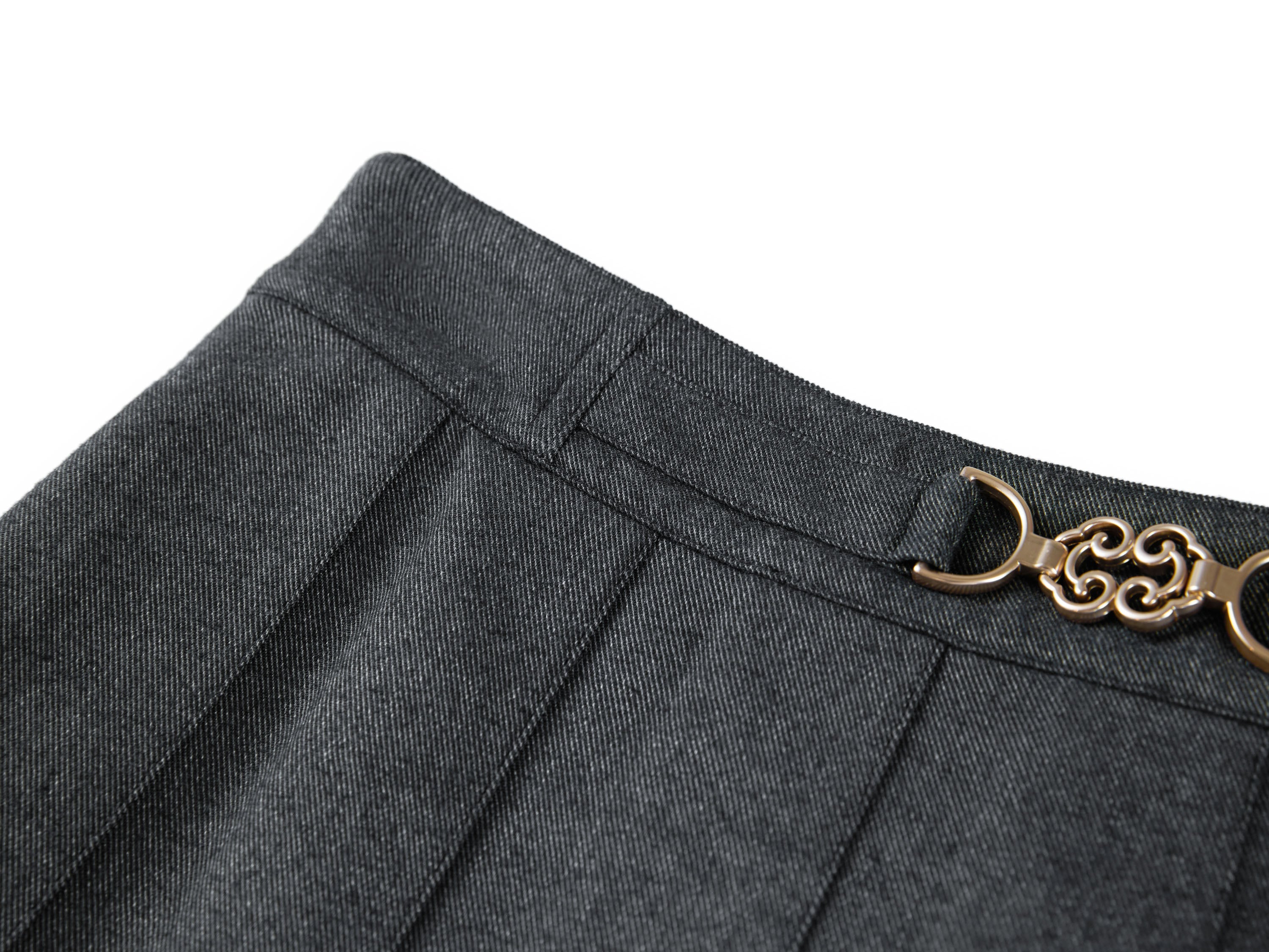 YAYING Wool Pleated Midi Skirt