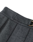 YAYING Wool Pleated Midi Skirt