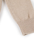 YAYING Oatmeal Embroidered Wool Cashmere Cardigan