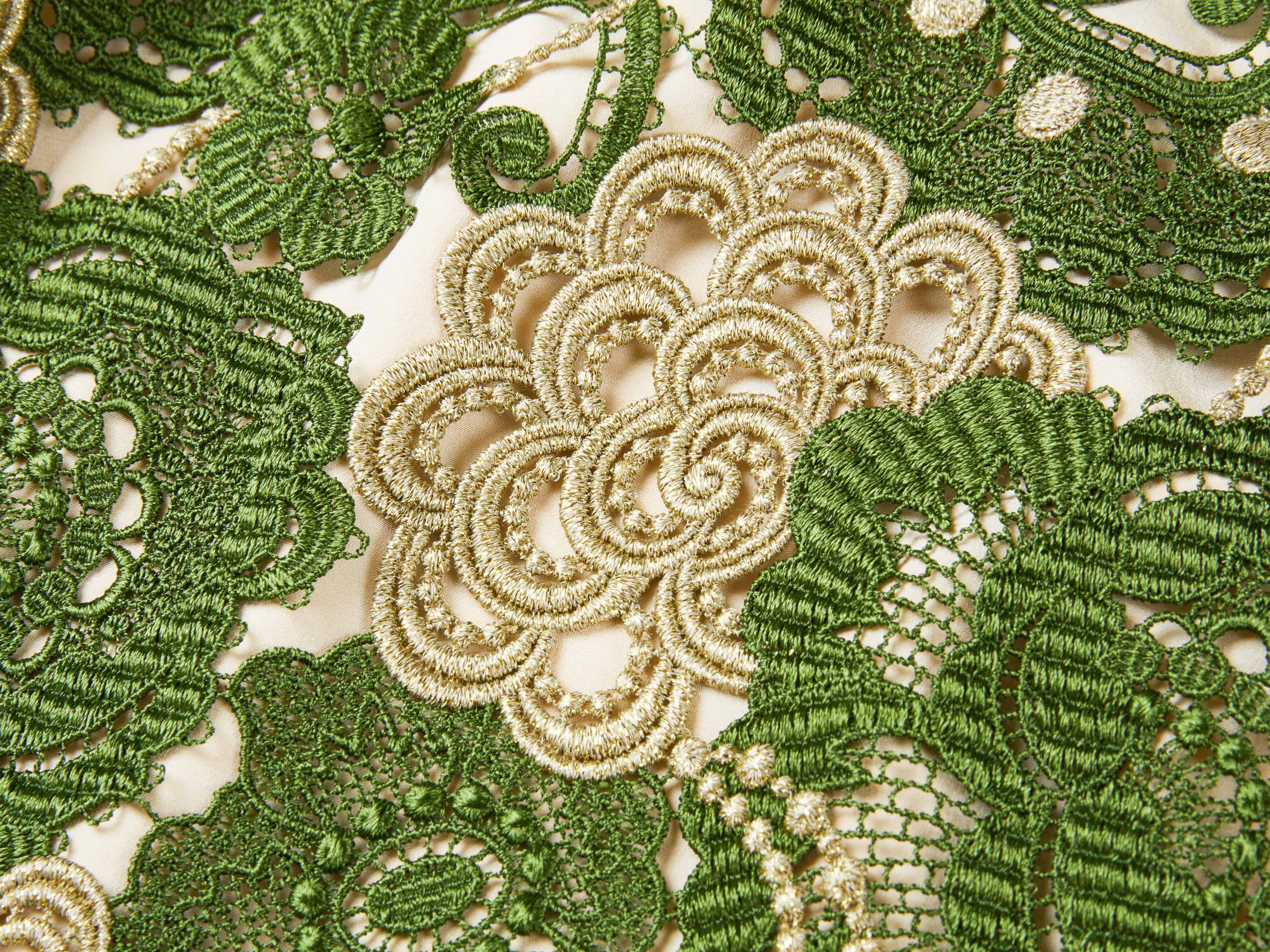 YAYING Green Floral Lace Skirt