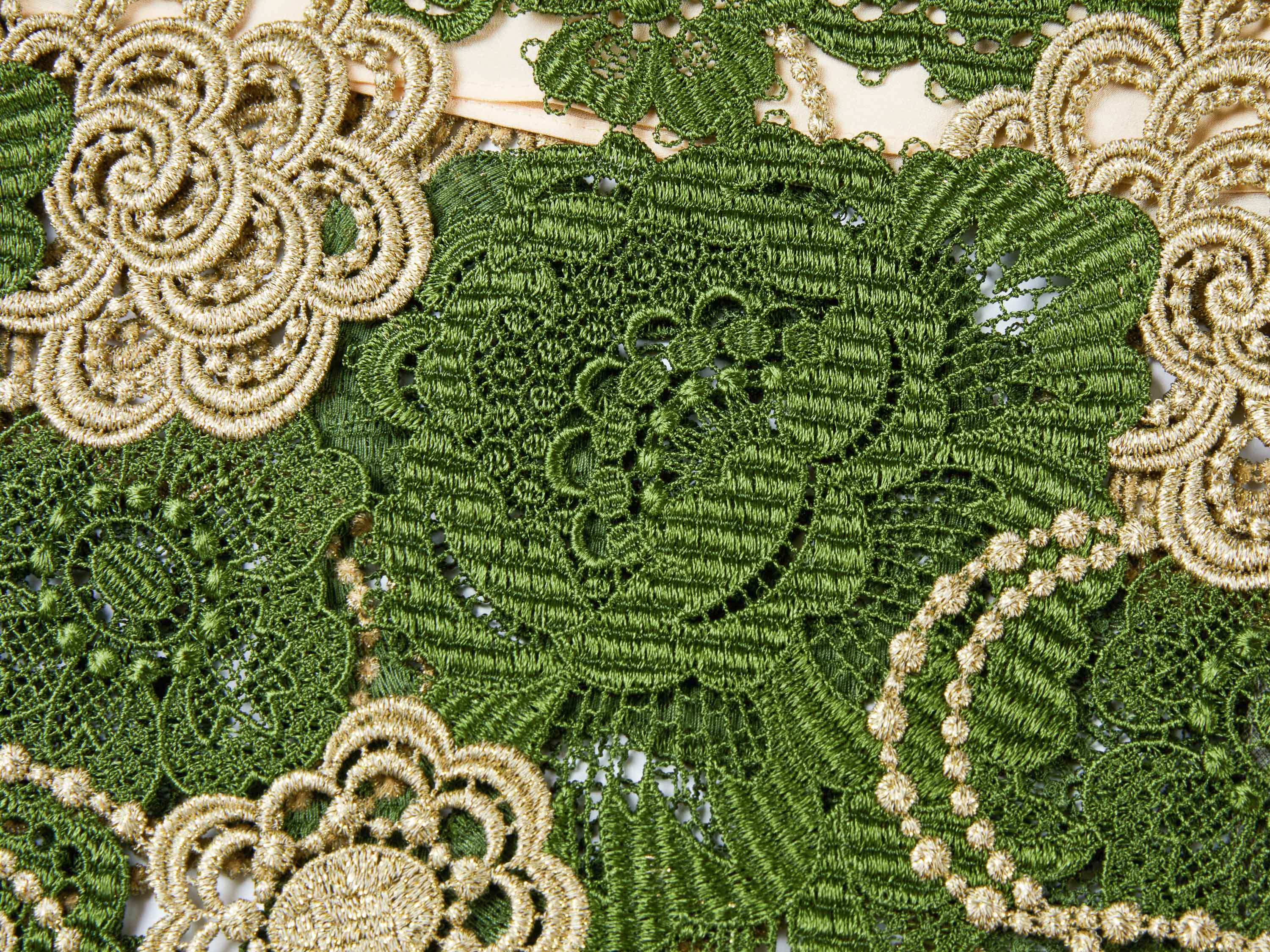 YAYING Green Floral Lace Skirt
