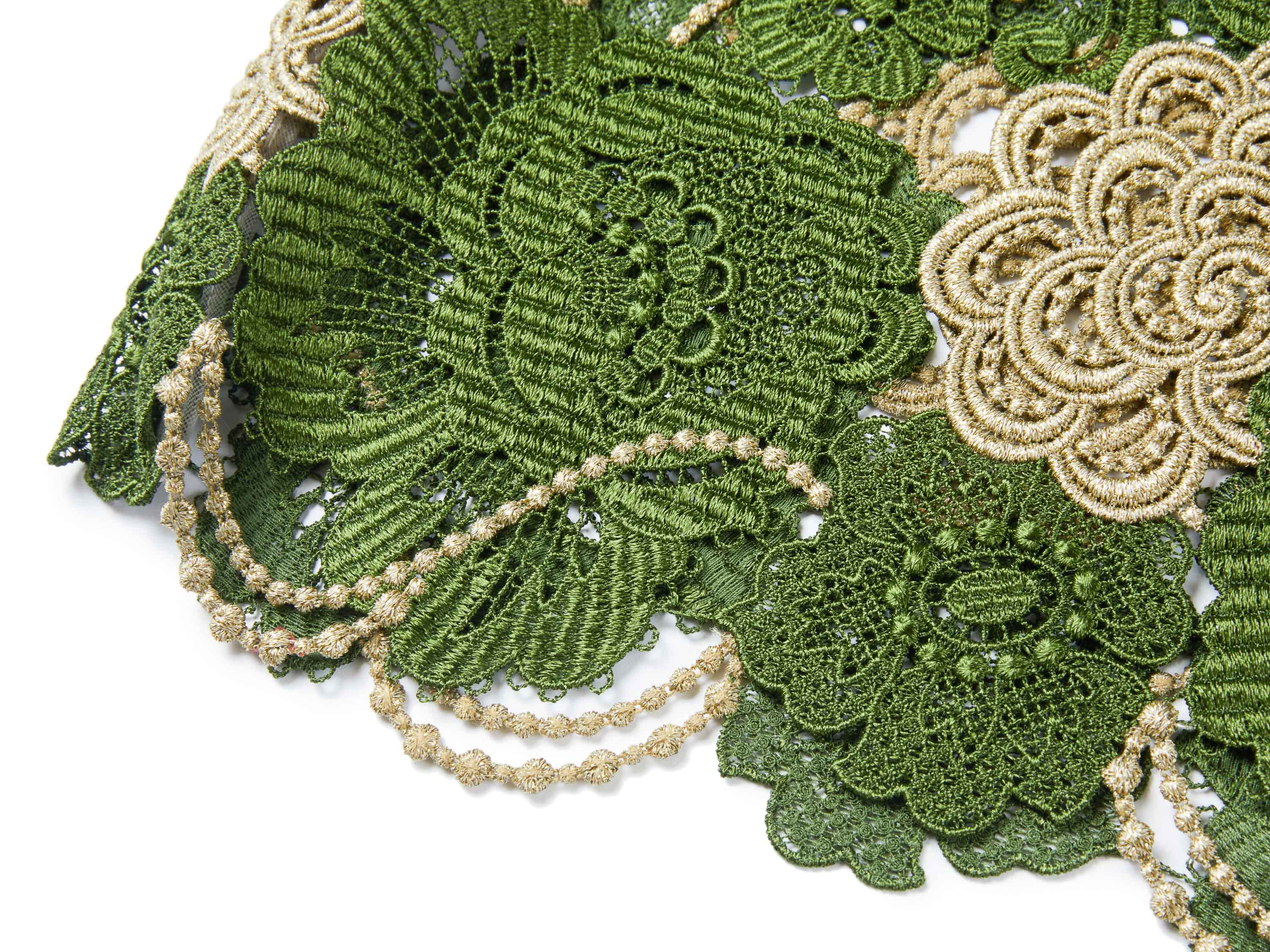 YAYING Green Floral Lace Skirt