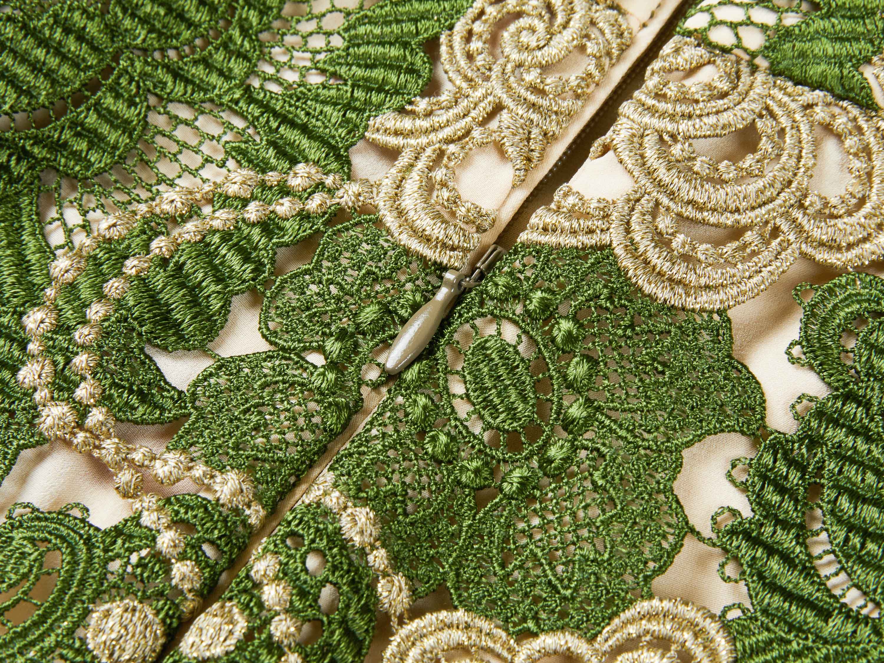 YAYING Green Floral Lace Skirt