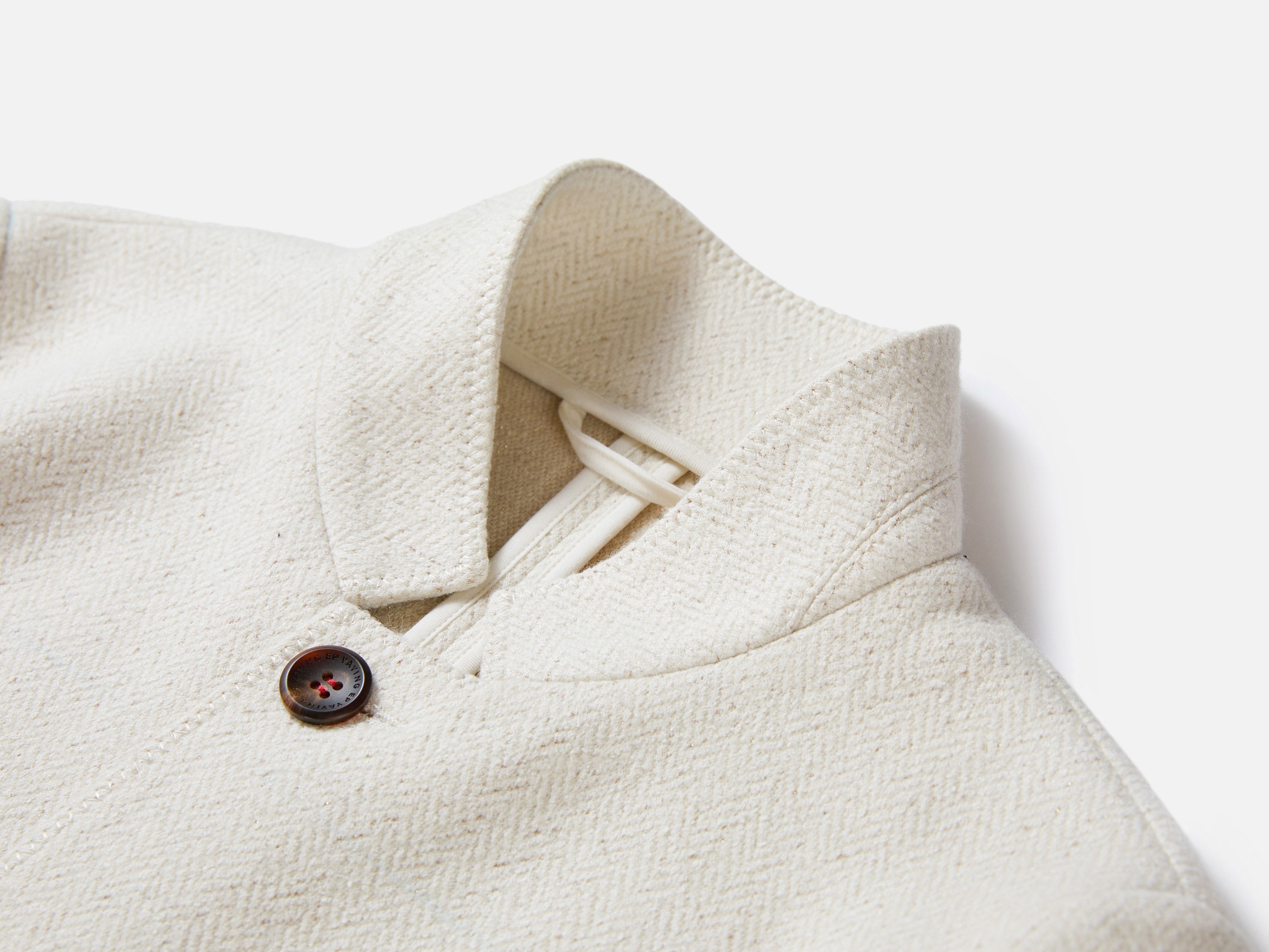 EP YAYING Chinese-Style Stand-Collar Wool Fitted Blazer