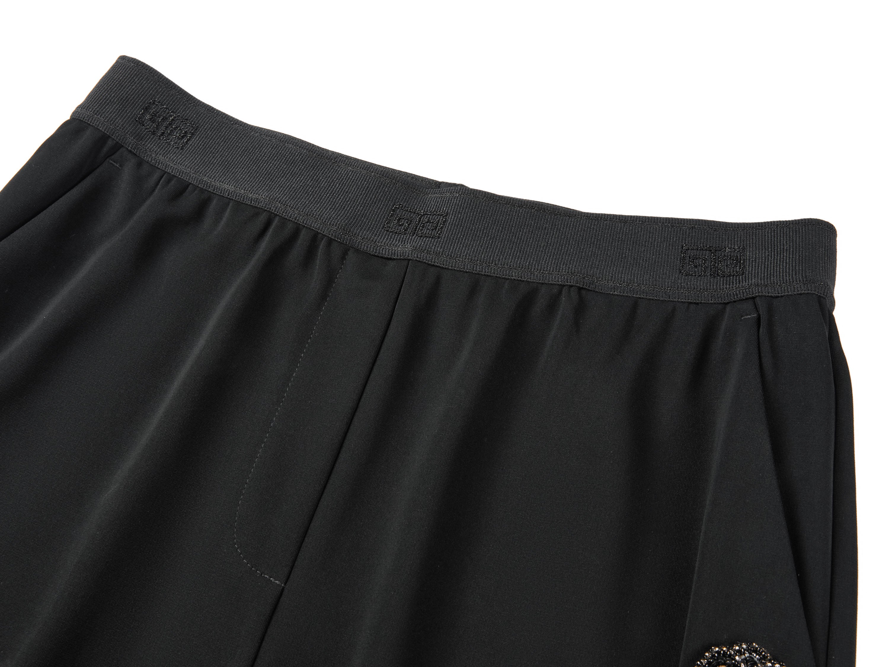 YAYING Black Elastic Waist Trousers
