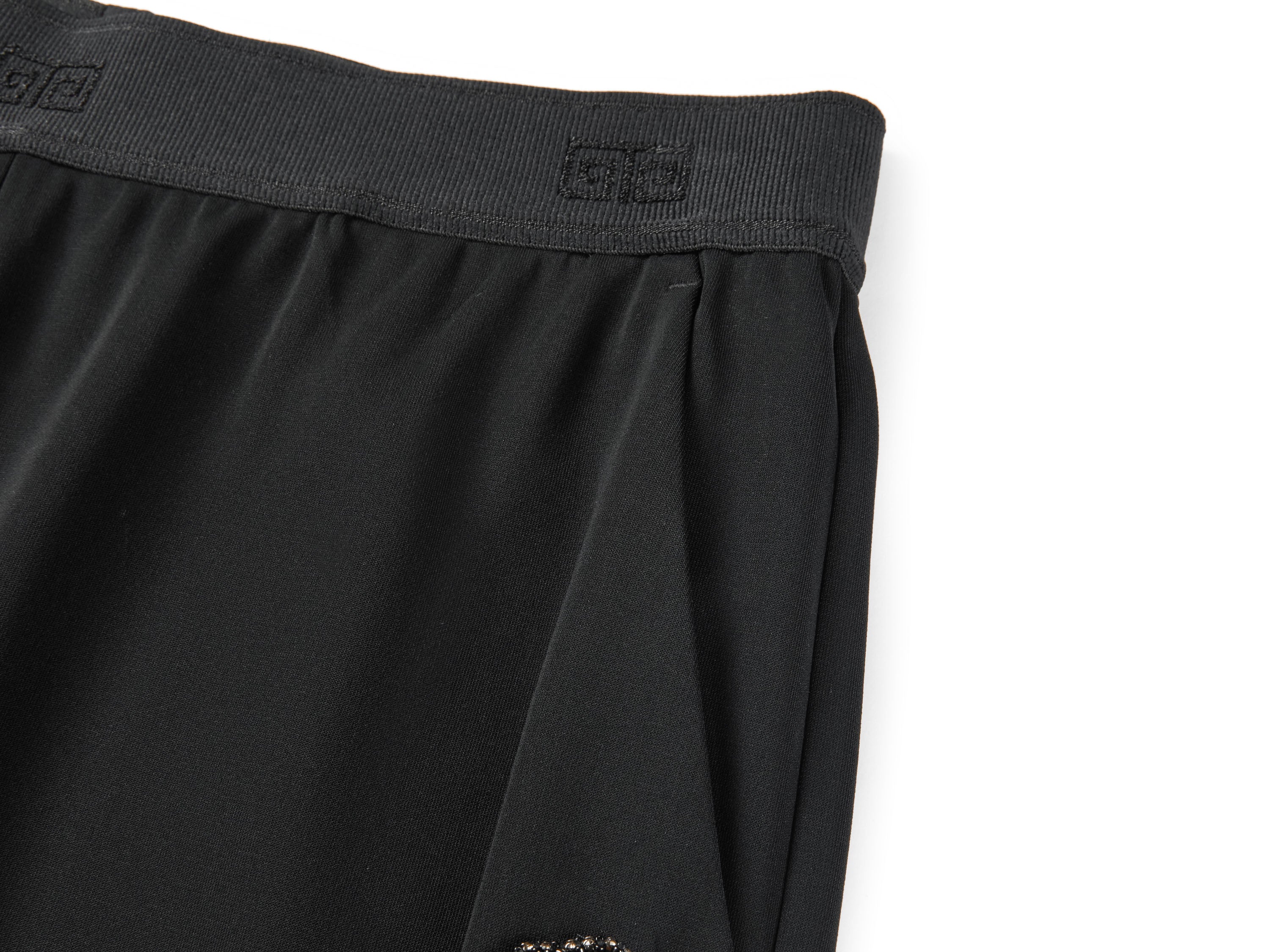 YAYING Black Elastic Waist Trousers
