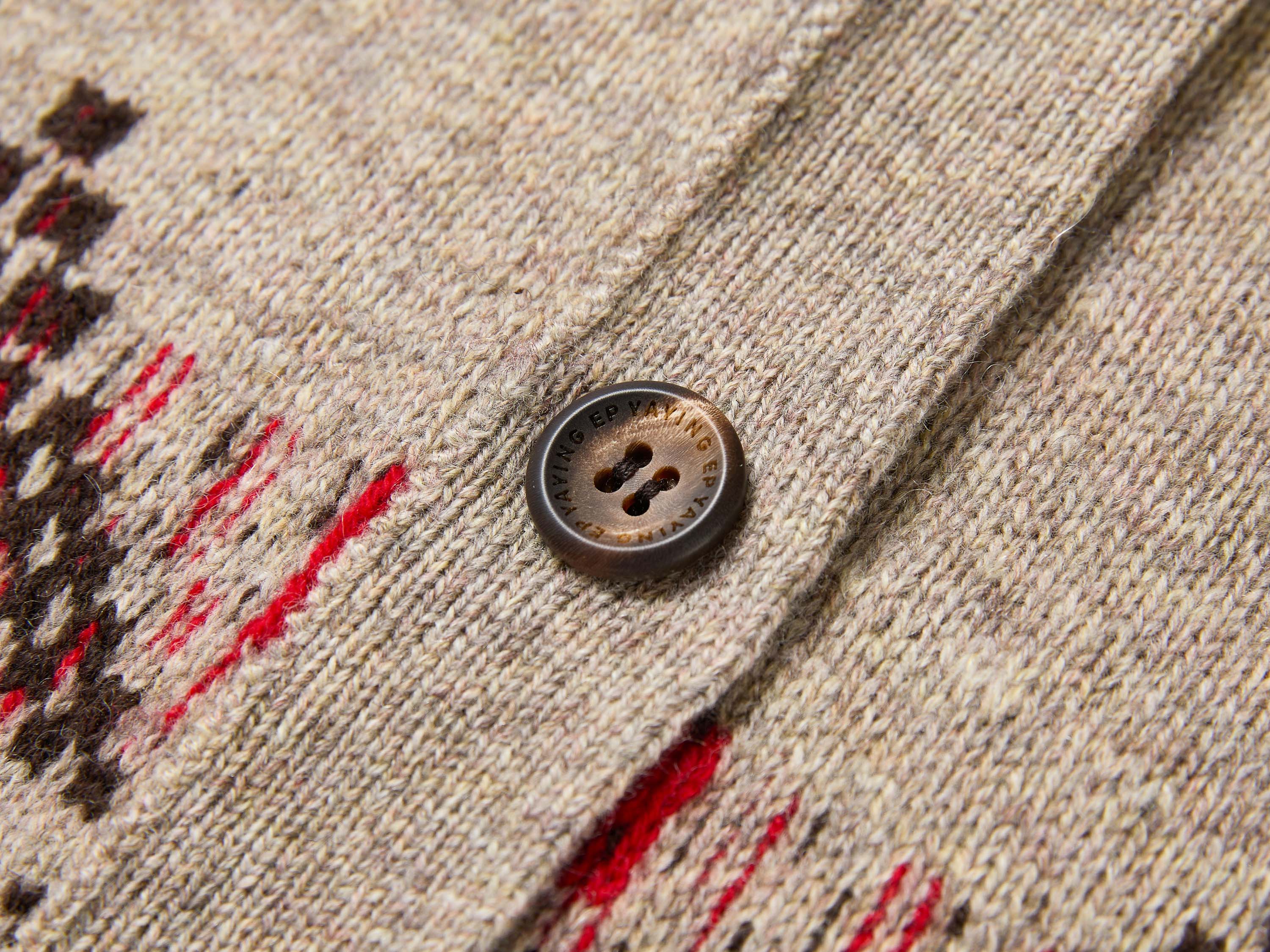 EP YAYING Relaxed-Fit Geometric Jacquard Yak Wool Vest