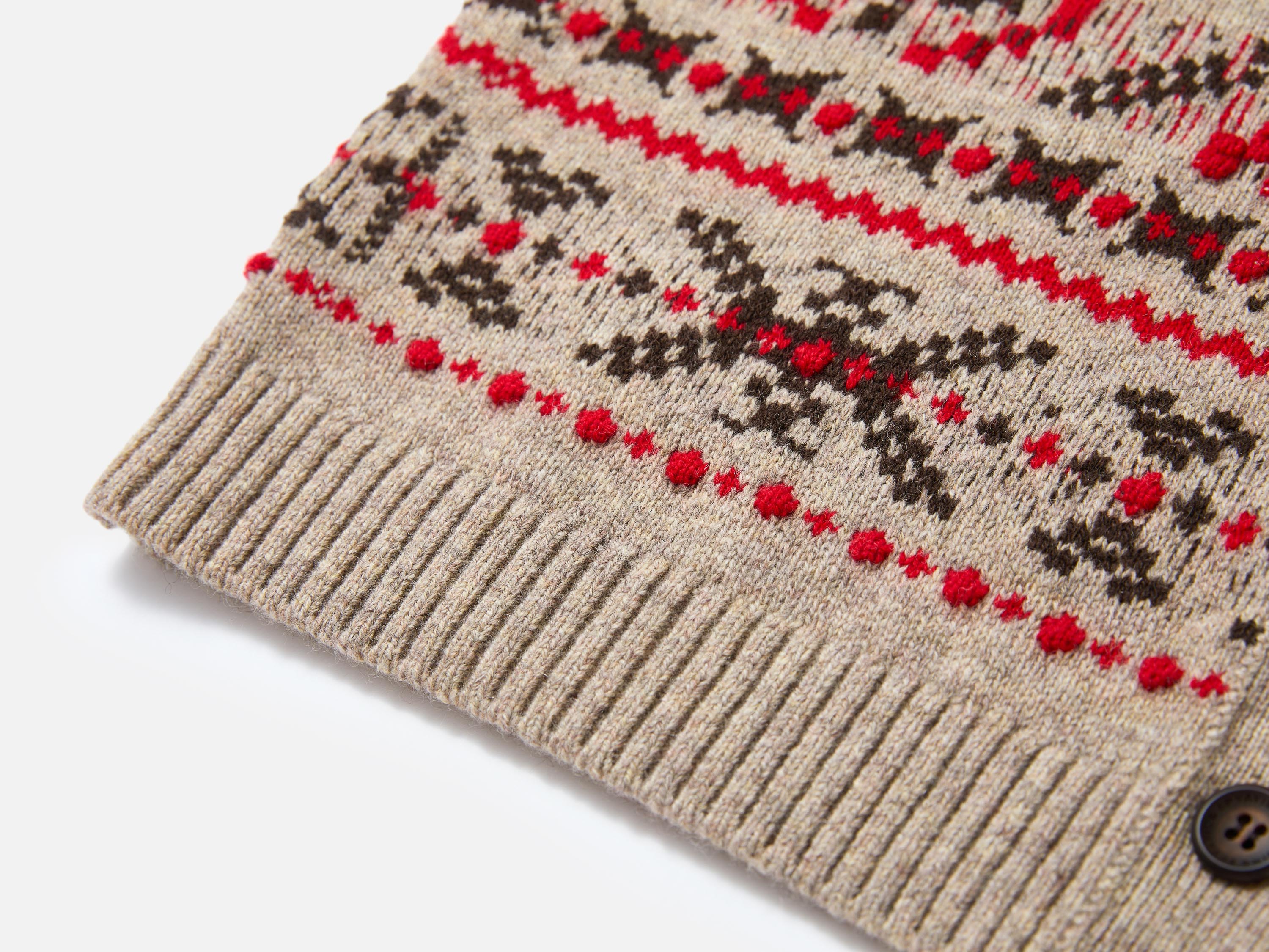 EP YAYING Relaxed-Fit Geometric Jacquard Yak Wool Vest