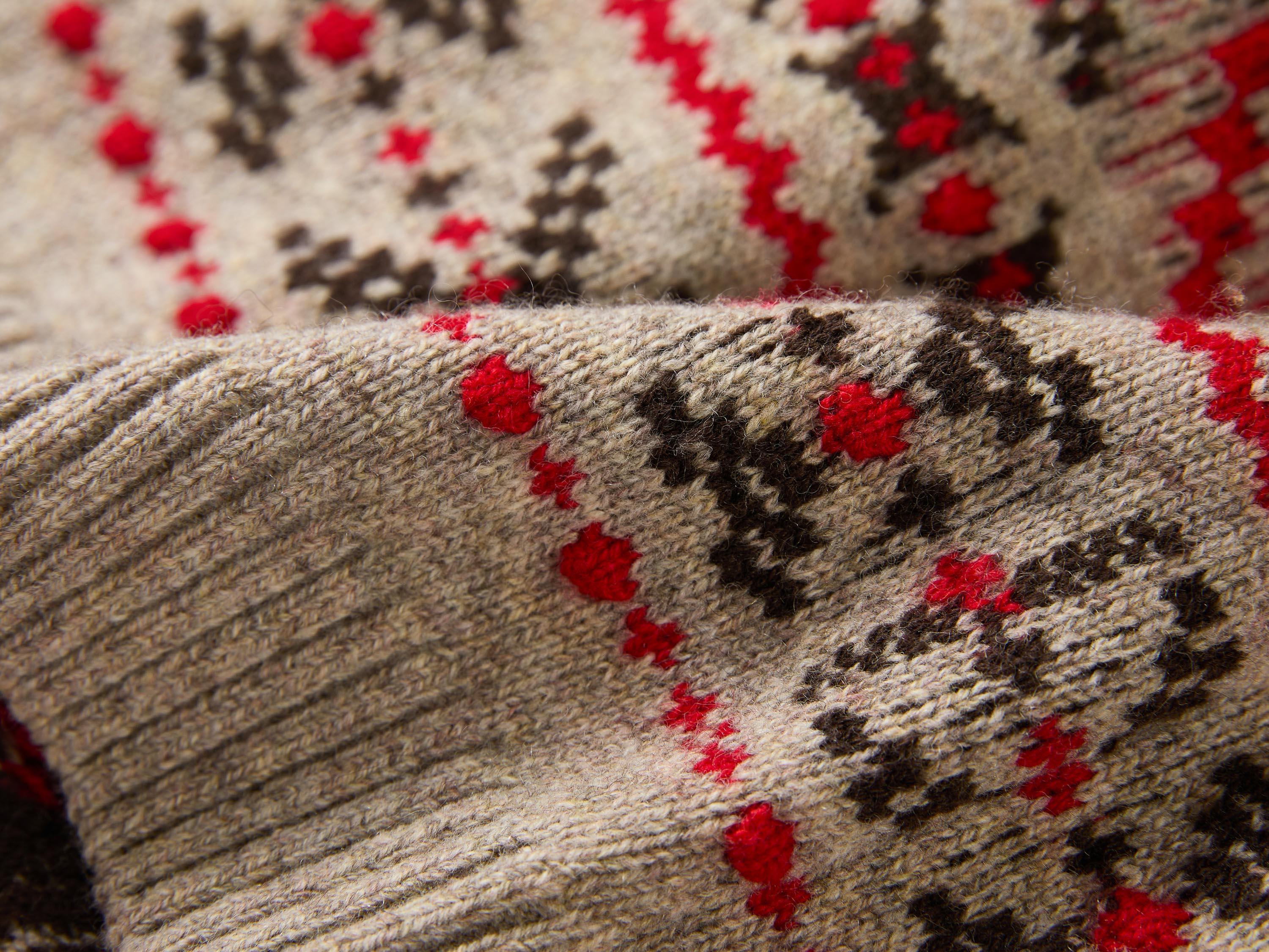 EP YAYING Relaxed-Fit Geometric Jacquard Yak Wool Vest