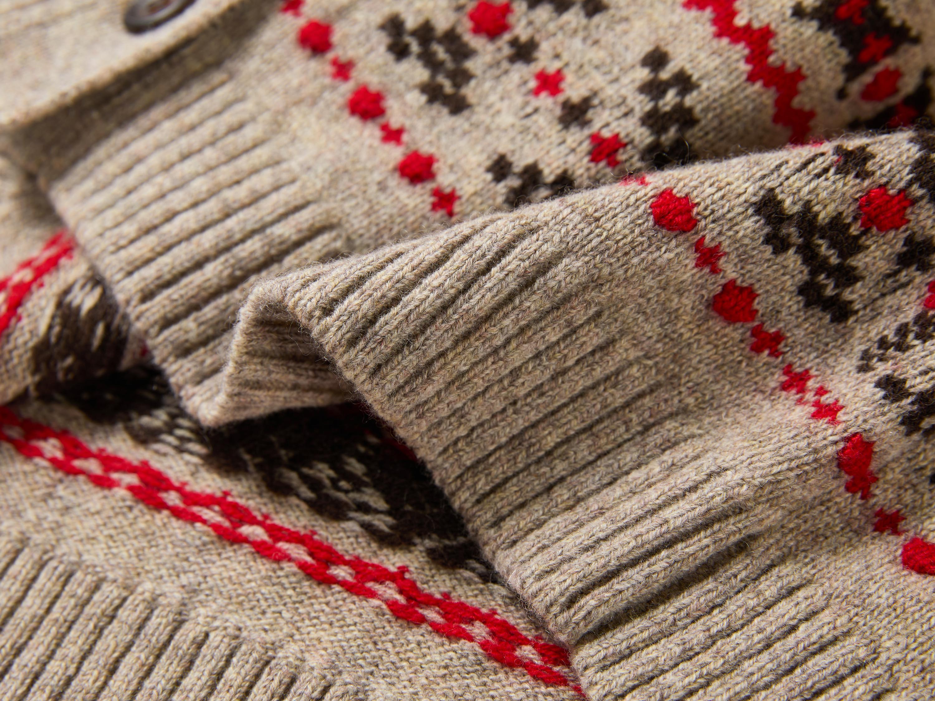 EP YAYING Relaxed-Fit Geometric Jacquard Yak Wool Vest