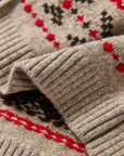 EP YAYING Relaxed-Fit Geometric Jacquard Yak Wool Vest