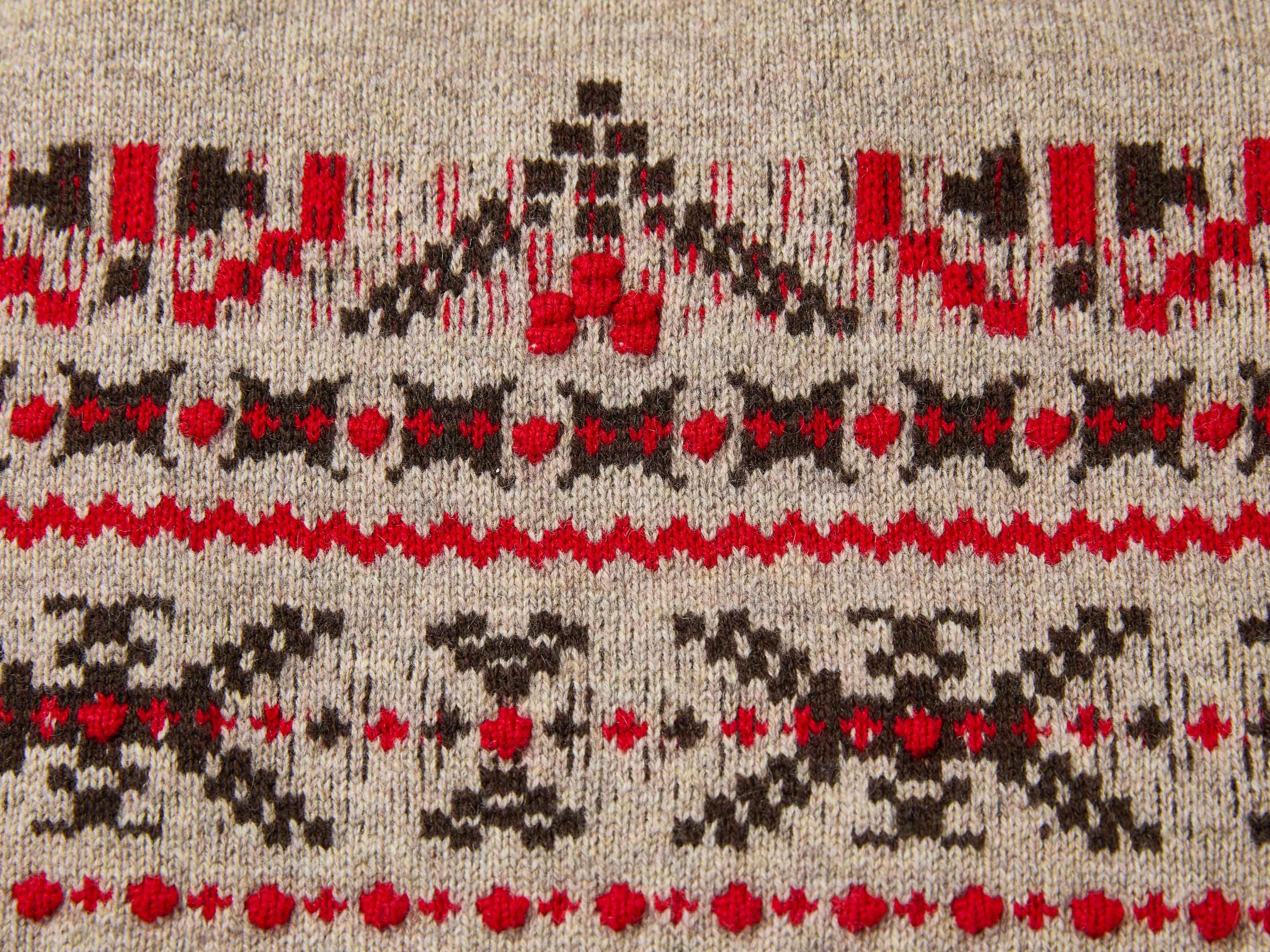 EP YAYING Relaxed-Fit Geometric Jacquard Yak Wool Vest