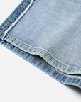 EP YAYING A-line Cotton Linen Denim Shorts