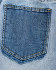 EP YAYING A-line Cotton Linen Denim Shorts
