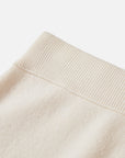 EP YAYING Wool White Knit Skirt