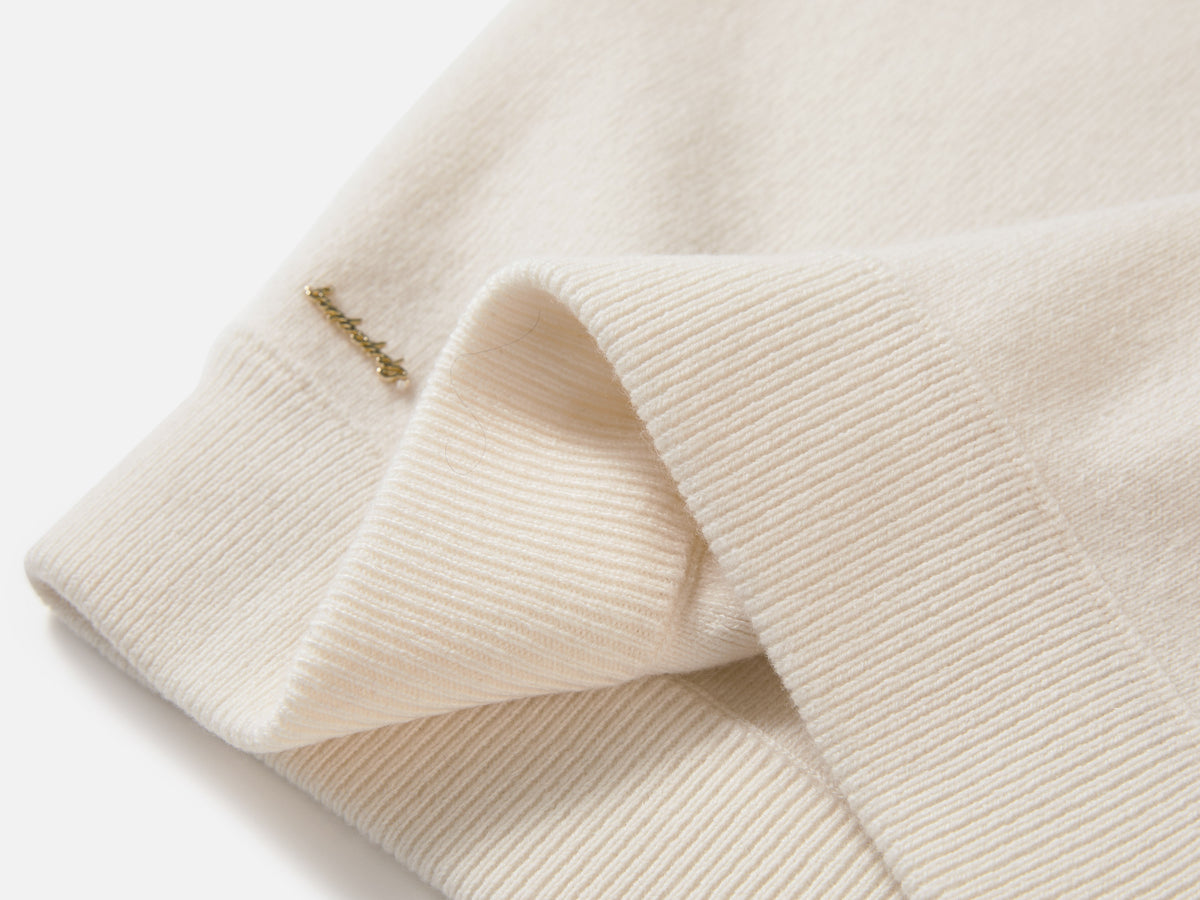 EP YAYING Wool White Knit Skirt