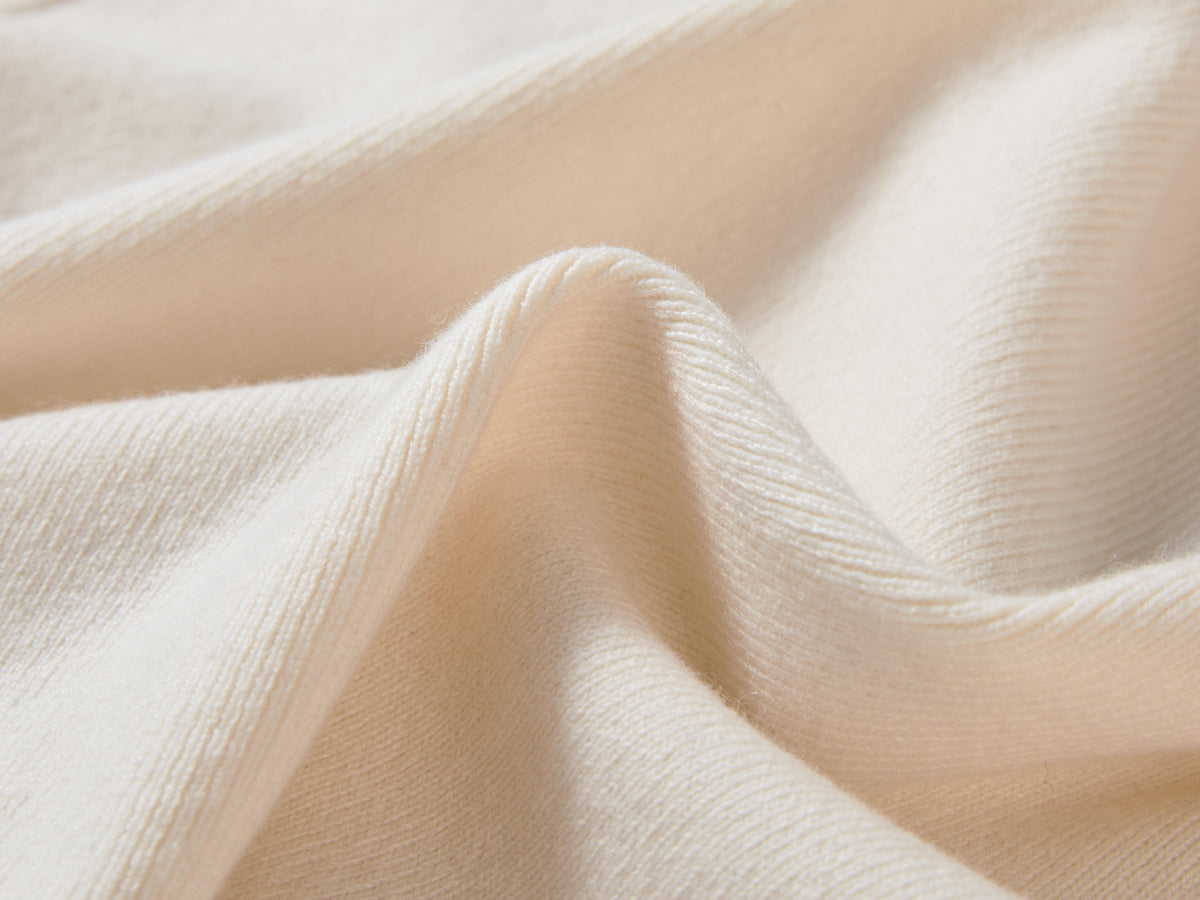 EP YAYING Wool White Knit Skirt