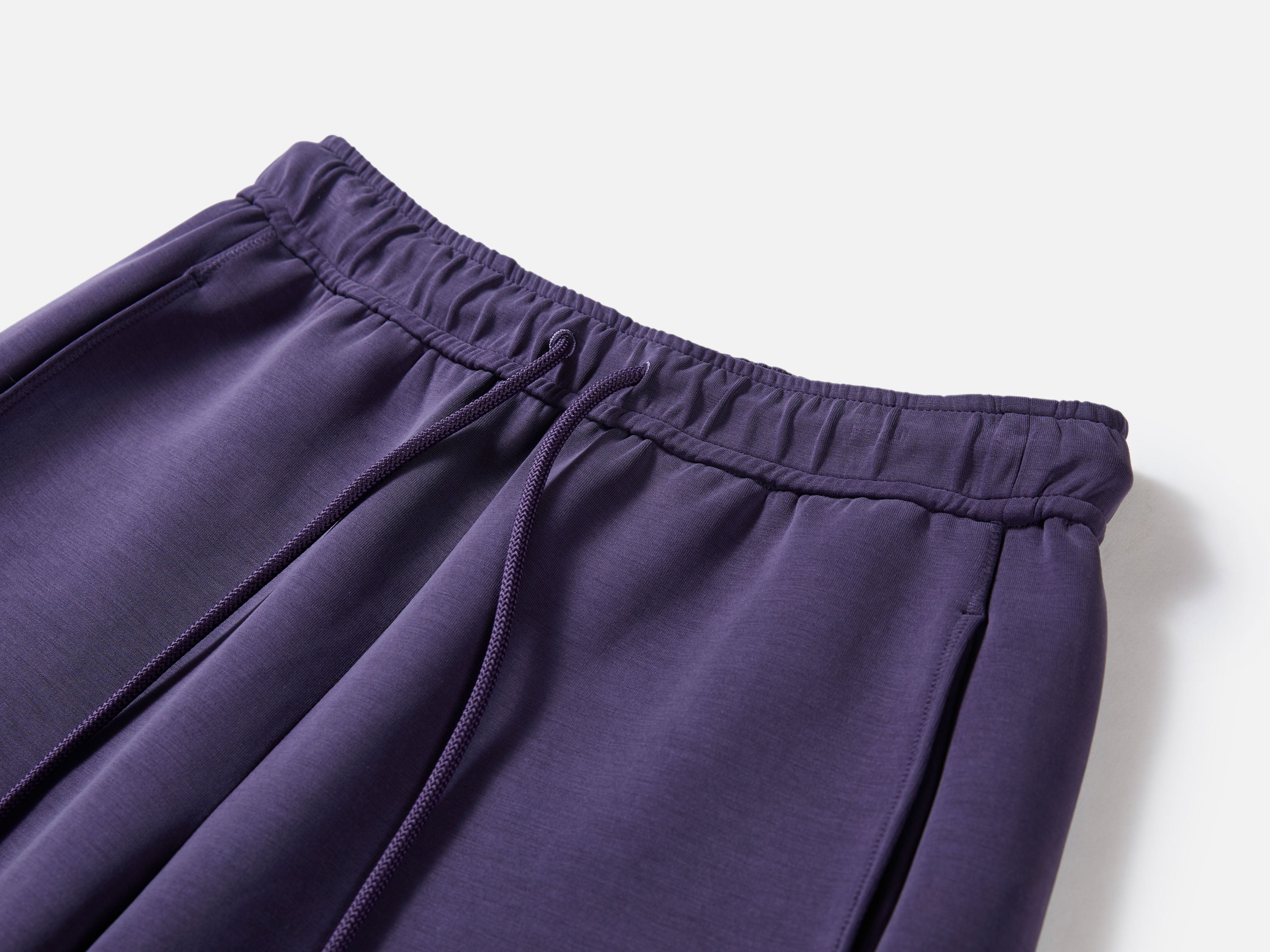 EP YAYING Curved Leg Wide Trousers