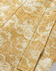 YAYING Gilded Jacquard Mandarin-Collar Mid-Length Coat