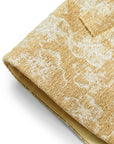 YAYING Gilded Jacquard Mandarin-Collar Mid-Length Coat