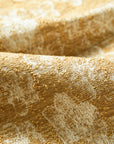 YAYING Gilded Jacquard Mandarin-Collar Mid-Length Coat