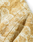 YAYING Gilded Jacquard Mandarin-Collar Mid-Length Coat