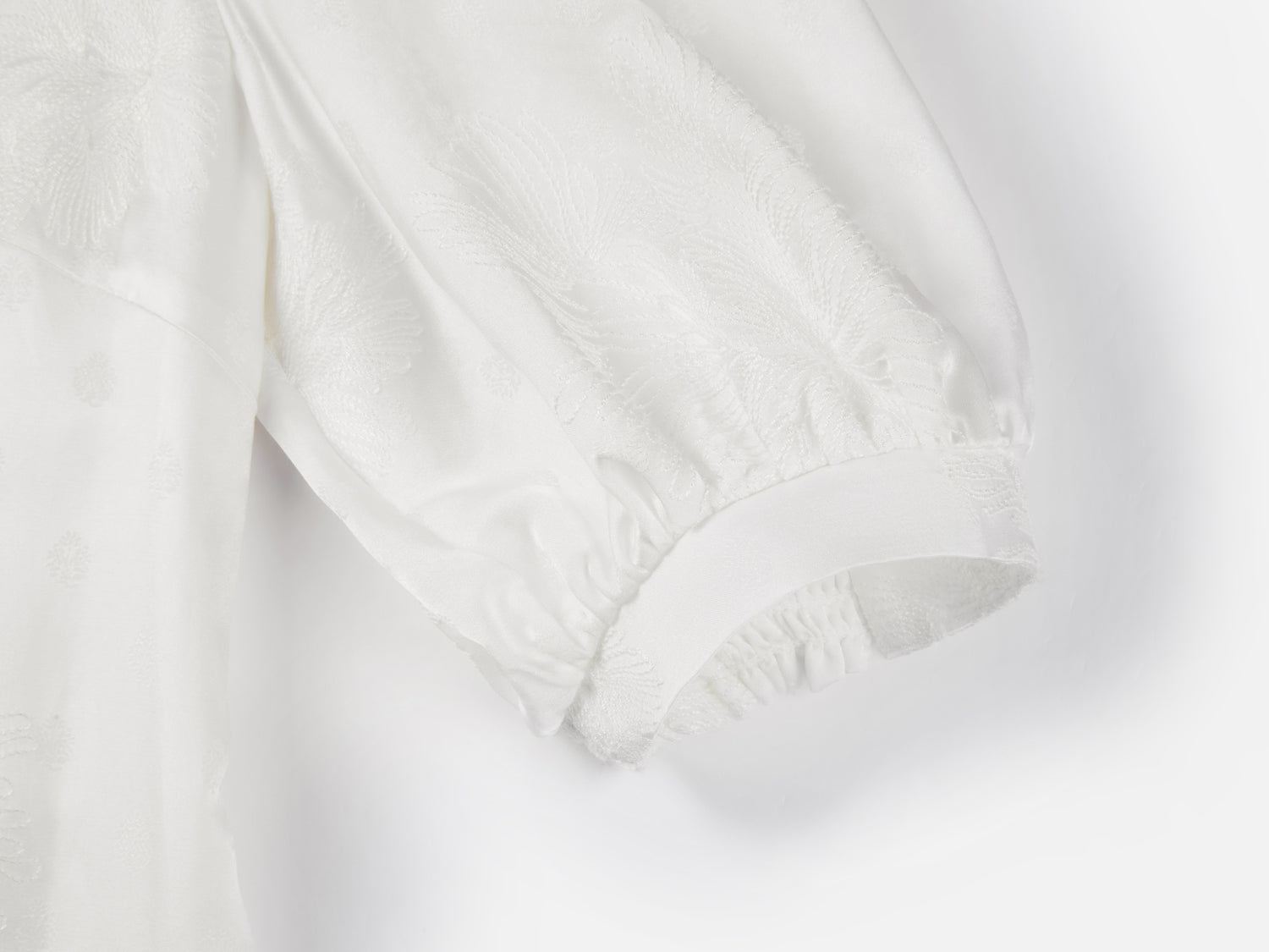 EP YAYING Bubble Sleeve Silk Cotton Dress