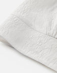 EP YAYING Mulberry Silk White V-Neck Jacquard Jacket