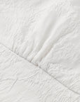 EP YAYING Mulberry Silk White V-Neck Jacquard Jacket